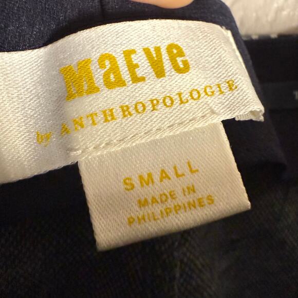 Maeve Anthropologie The Margot Kick-Flare Cropped Pants Blue Paisley Jacquard S - Picture 12 of 12